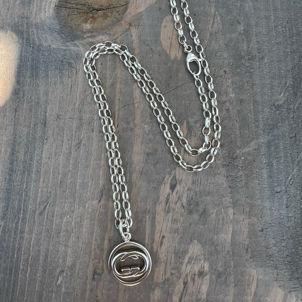 Silver Gucci Chain Necklace